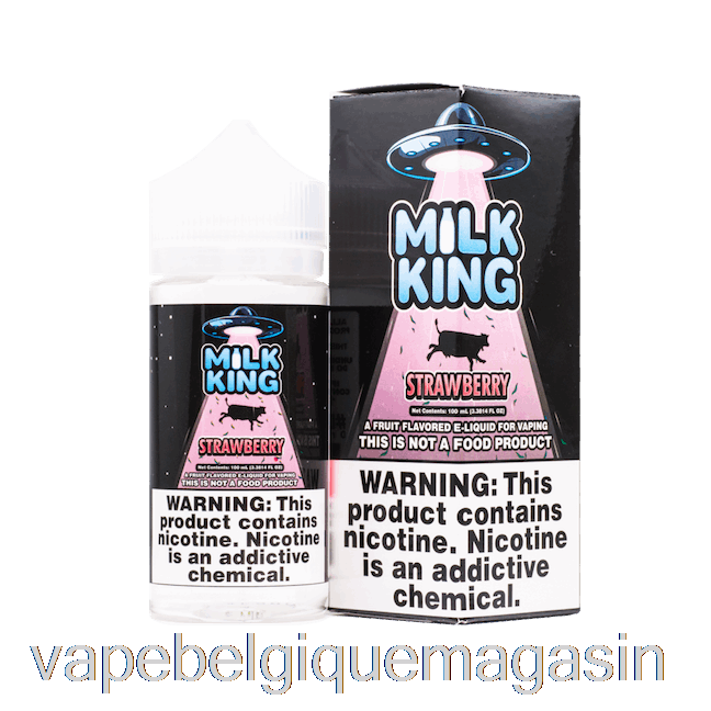 Vape Jetable Fraise - Milk King - 100ml 3mg